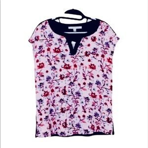 NWT Andrew Marc: Medium Floral Pink & Blue Blouse